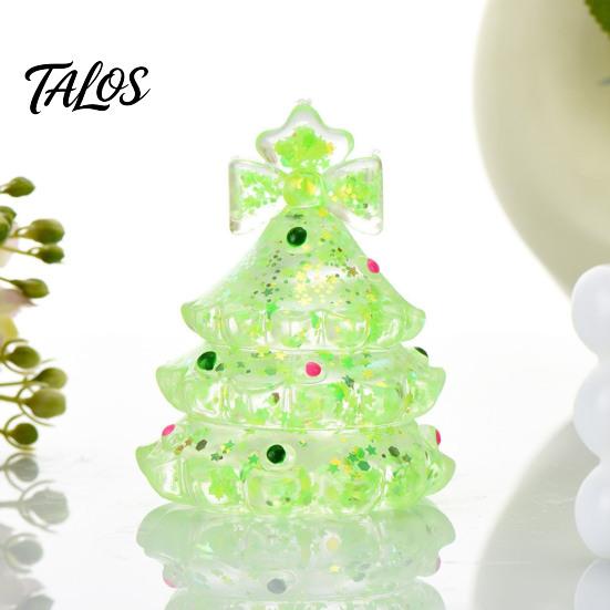 Durable TPR Sensory Balls Christmas Tree Stress Ball, Soft Squeeze Toy for Relief, Glow Portable Desk Fidget Toys in Dark Hand Toy, Holiday