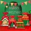 50Pcs Snack Packaging Christmas Packaging Bag Party Supply Santa Clause Christmas Candy Bag Multicolor Merry Christmas