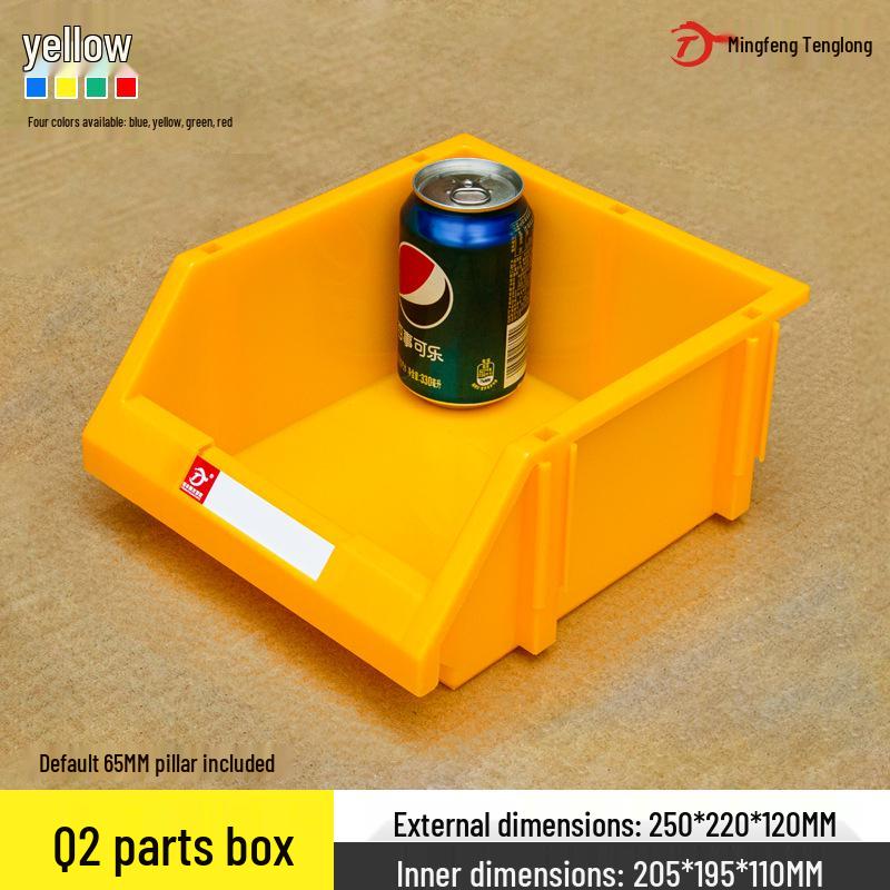 Angled Entry Heavy-Duty Plastic Storage and Organizer Box for Components and Hardware