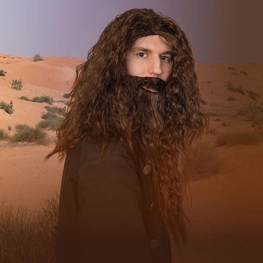 Vánoční Cosplay Hobbit Gandalf Cosplay Paruka Set na vousy Čelenka pro fanoušky Pána prstenů Party Sváteční dekorace DIY