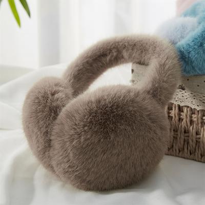 Cache-oreilles Mignon Ours Brun Hiver Nouveau Populaire Épaissi Peluche Imitation Fourrure de Lapin Cache-oreilles pour Cadeaux Membre de la Famille