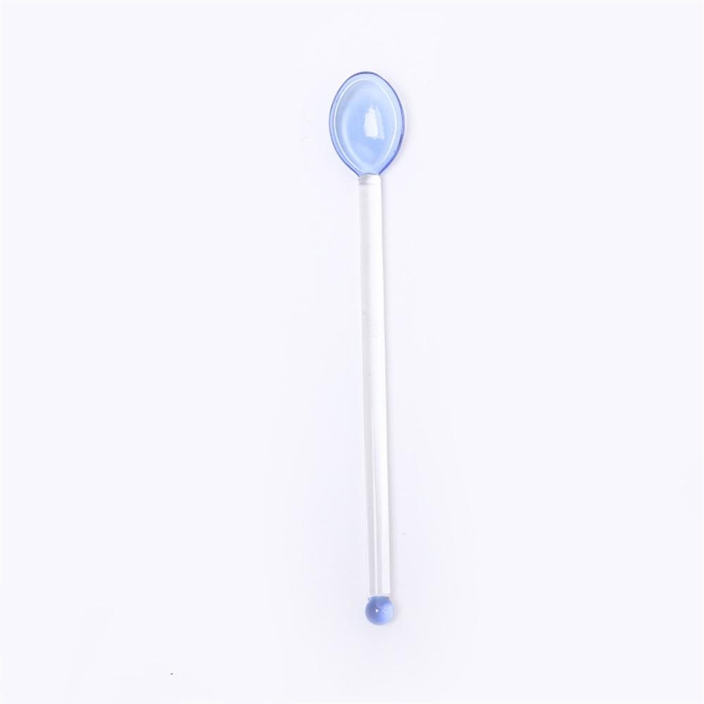 Glass Coffee Scoops With Long Handle Colorful And Cute Teaspoon Kitchen Accessories Milk Dessert Ice Cream Spoon