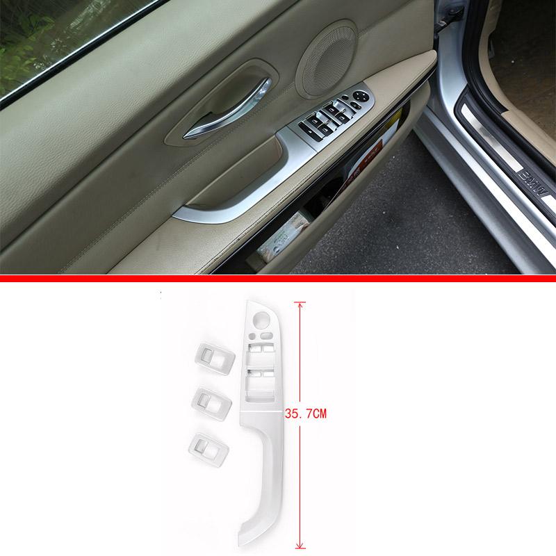 ABS Silver For BMW 3 Series E90 2005-2012 Car Interior Decoration Cover Stickers Dashboard Console Gear Shift Door Handle Trim
