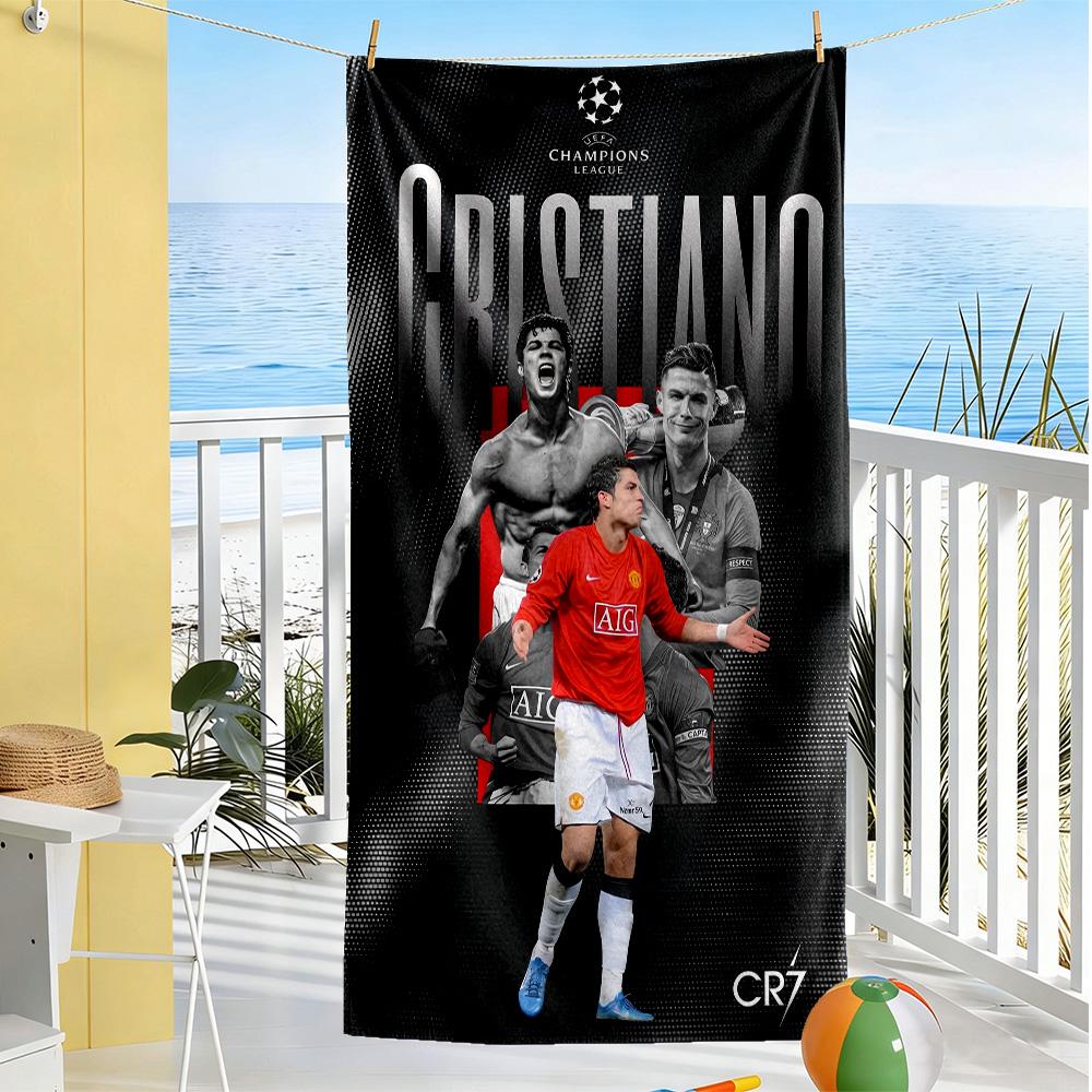 Ronaldos ikonische Jubel-Strandtuch Weich Langlebig Schnelltrocknend Bequem Leicht