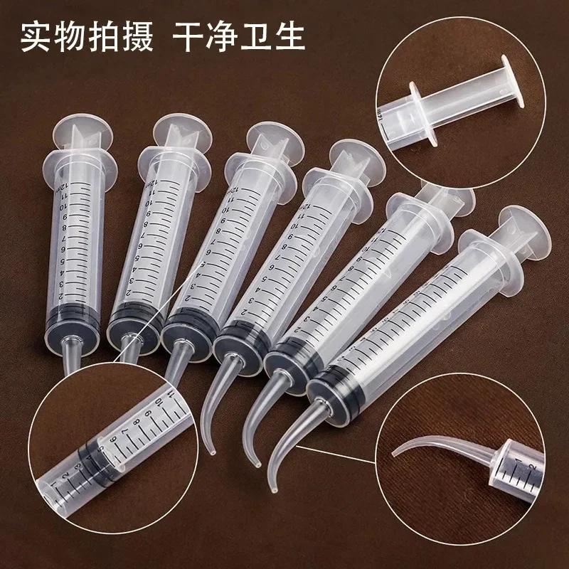 1/2/3 PCS 12ML Ear Wash Syringe Elbow Rubber Tube Earwax Cleaning Tool