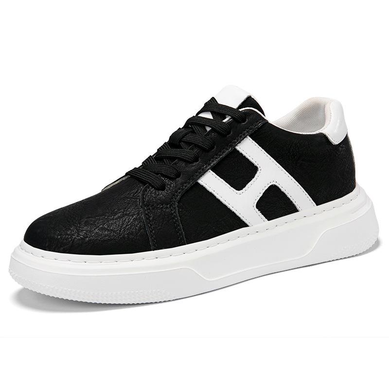 Men s Thick-Soled Height-Increasing Breathable White Sports Shoes 36