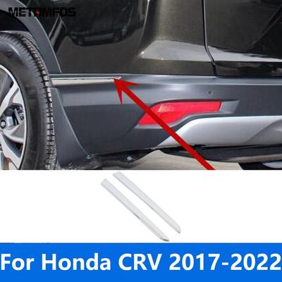 Rear Bumper Corner Cover Trim For Honda CR-V CRV 2017-  Chrome Anti-collision Strip Exterior Accessories Car Styling