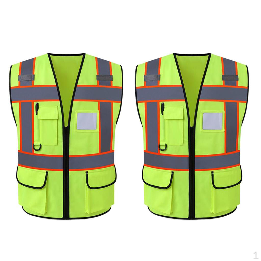 

2 Pcs Reflective High Visibility Safety , Strip, unisex adult, Work, Cycling,