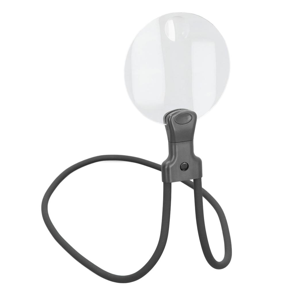 3X 10X Neck Magnifying Glass Round Flexible Gooseneck Reading Magnifier for Repairing Sewing Black