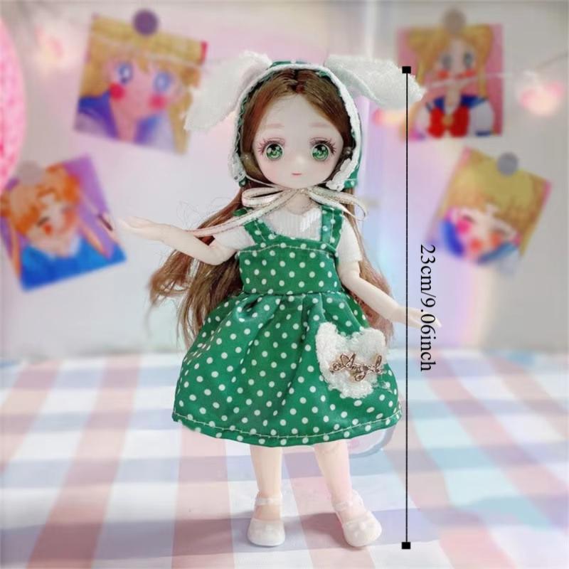 With Clothes Simulated Eye Hinge Doll 3D Eyes Removable Joints Doll BJD Doll with Clothes  Kids Toy