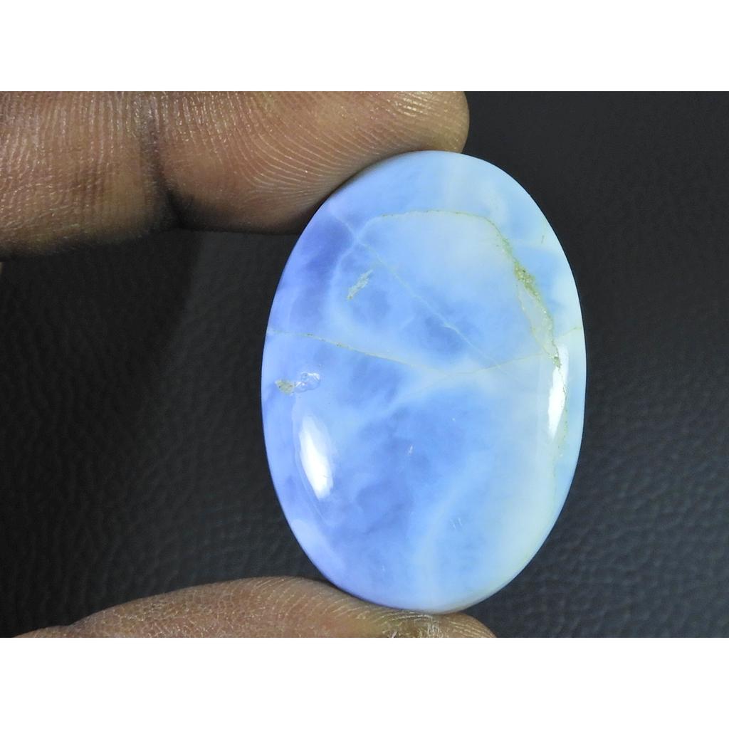 26X37X06MM Natural Blue Opal Oval Shape Cabochon Loose Gemstone 38Cts. B-392