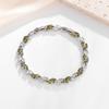 Environmentally Friendly Alloy Inlaid Zircon Small Leaf Electroplating Bracelet Femininity Hand Jewelry