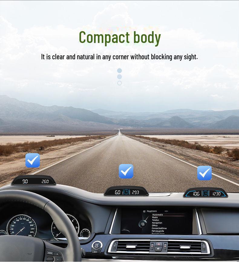 Universal Car HUD GPS Speedometer & Compass Display