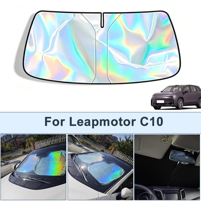 Foldable Front Windshield Sun Shade For Leapmotor C10 UV Reflective Sun Protection Cover Car Interior Accessories
