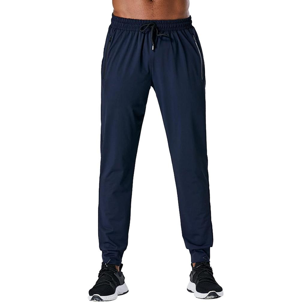 Mens Casual Jogging Color Matching Training Pants Small Feet Closed Leg Pants