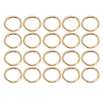 20 pièces Boucles à Ressort Argentées 40MM Fermoirs à Ressort Outils pour Bijoux Anneaux O à Ressort Porte-clés