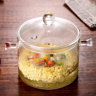 Yousheng Salad Instant Noodle Bowl Cooking 1300ml Glass Soup Pot Transparent Cooker Tool