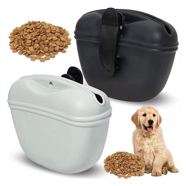 1 x Silikon-Leckerli-Beutel für Hunde, verbesserter, stärkerer Magnetverschluss zur Vermeidung von Verschütten, 1,67-Tassen-Gürteltasche für Leckerlis mit Hüftgurt oder Hüftclip