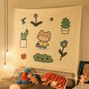 VIKAMA Cartoon Tapestry Childrens Room Ins Scandinavian Style Painting Good Night Story Baking Scene Wall Decoration
