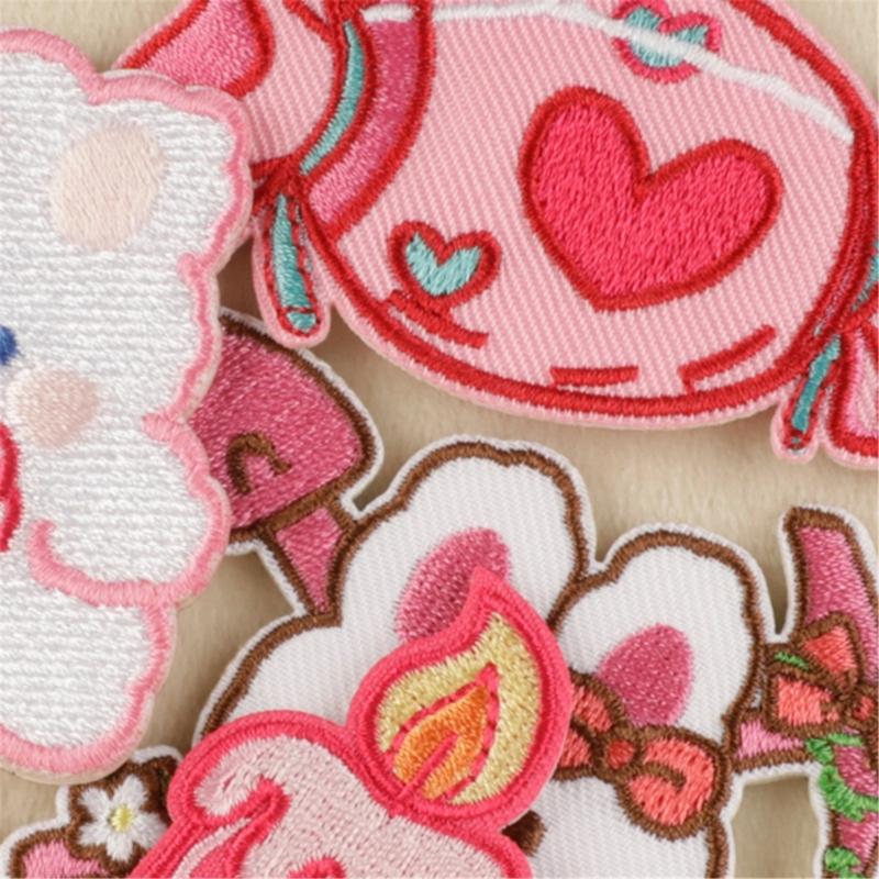 Set Of 7 Lovely Letter Fabric Patches For Personalizing Decoration For Clothing Bags And Home Use Repair Applique