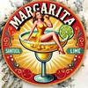 Vintage Metal Wall Art Margarita Cocktail Sign Retro Home Bar Cafe Decor Garage Backyard