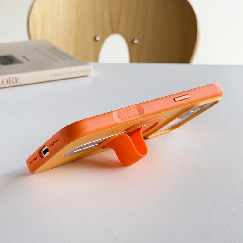 Magnetic Stand Case for For Iphone 17 16 1 14 13 12 Pro Max Cover Soft Matte Ring Holder Mag-safe Shockproof Camera Ai Button Shell