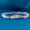 Luoxi Temple Jewelry 2024: Classic 925 Silver Full Diamond White Bracelet
