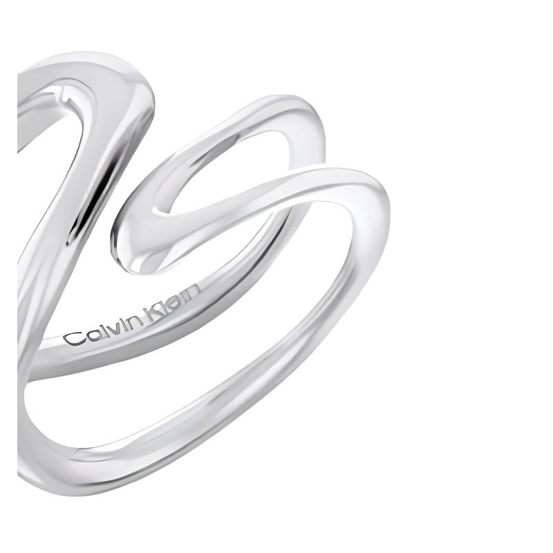 Calvin Klein Original design stainless steel ring women's steel 20855519 35000751-Steel color D