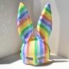 Colorful Rhinestones Masquerade Mask Long Bunnies Ear Mask For Men Women Halloween Masquerade Cosplay