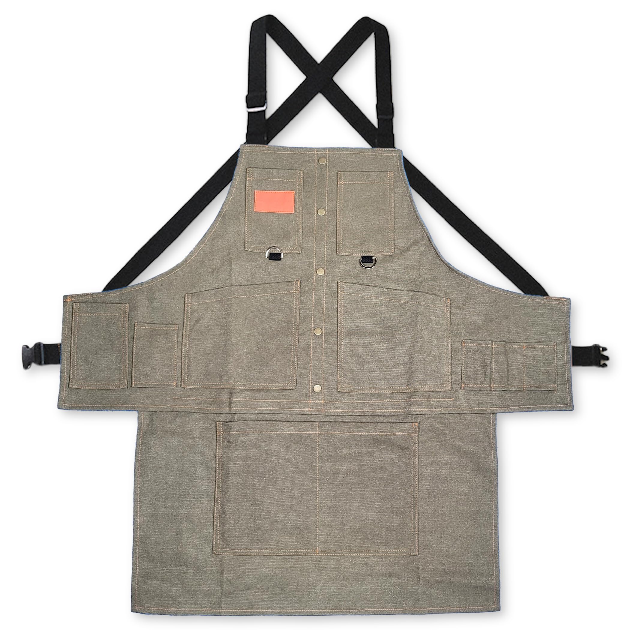 

MTP & Style Work Apron, Heat-Resistant, One Size Fits Most, Unisex, for Outdoor Work, DIY, Camping, Cooking, Gardening, BBQ, Work, and Leisure (Khaki)