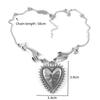 Collana Popolare Argento Antico Cuore Sacro & Mano