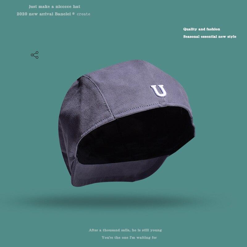 Девушка однотонный берет шляпа ретро винтажный берет однотонный повседневный солнцезащитный кепка серый