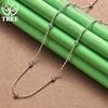Elegant 925 Sterling Silver Smooth Bead Chain Necklace For Lady Luxury Noble Jewelry Birthday Anniversary Party Gift Accessories