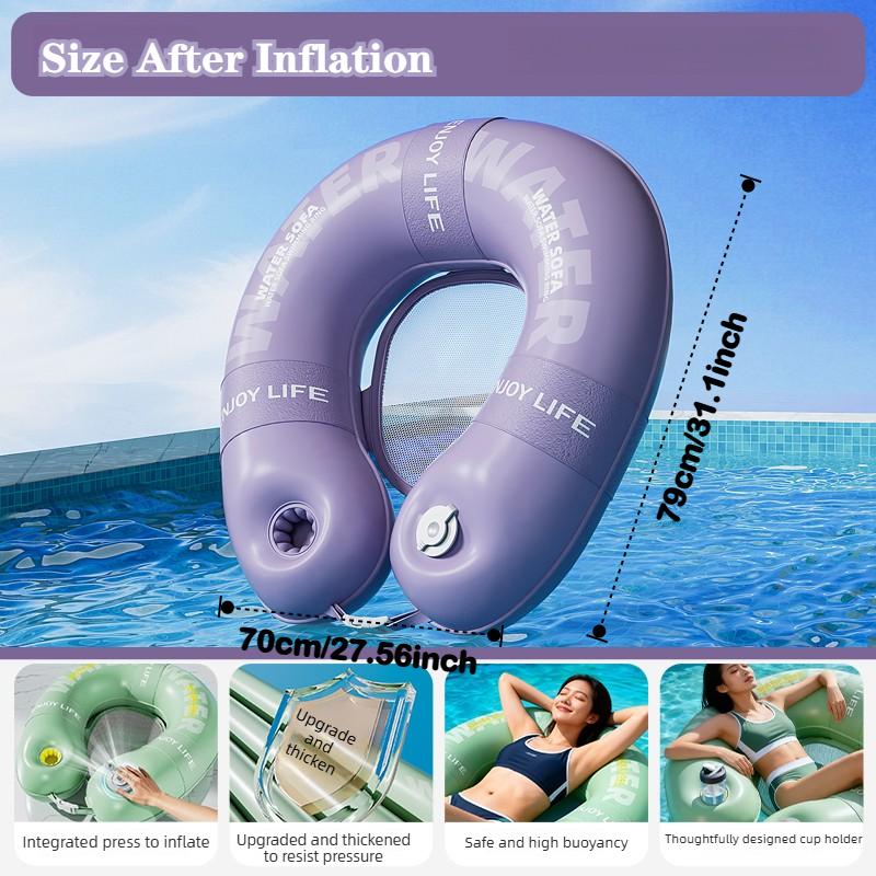 

Inflatable Pressure-Style Large Thick Outdoor Water Hammock for Adults, a Cool Floating Sofa for Summer United States