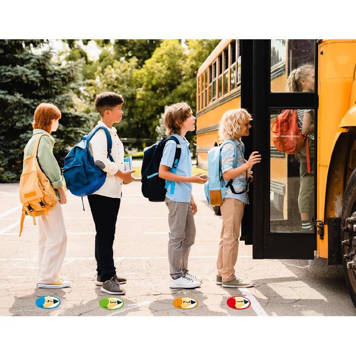 36PCS Number Markers Stickers Pencils Line up Spots for Classroom Colorful Floor Stickers Classroom Line up Spots Dots Floor Decals for Back to