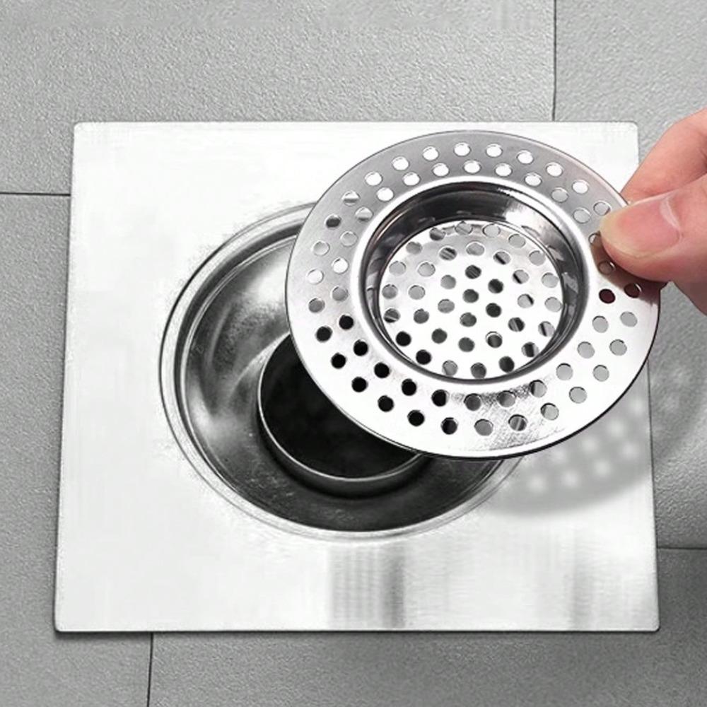 2PCS Stainless Steel Bathtub Sink Drain Strainer Hair Catcher Anti Clogging Bathroom Kitchen Shower Drain Cove Sink Accessories