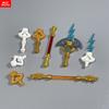 MOC Bricks Skeleton Dragon Hilt Sword 4cm Axe Lightning Action Figure Building Blocks Assemble Particles Children's Toys