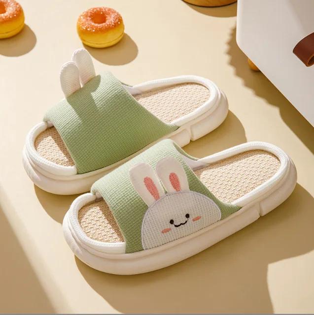 

Женские Мужские Льняные Весенне-Летние Домашние Тапочки для Пары, Тапочки-Слипоны, Домашние Тапочки, Удобные Дышащие Тапочки для Дома и Улицы, Открытый Носок 40-41 зелёный