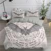 Halloween Flying Vampire Bedding Set Bats Duvet Cover Witchcraft Magic Polyester Comforter Cover Single Double King Bedclothes
