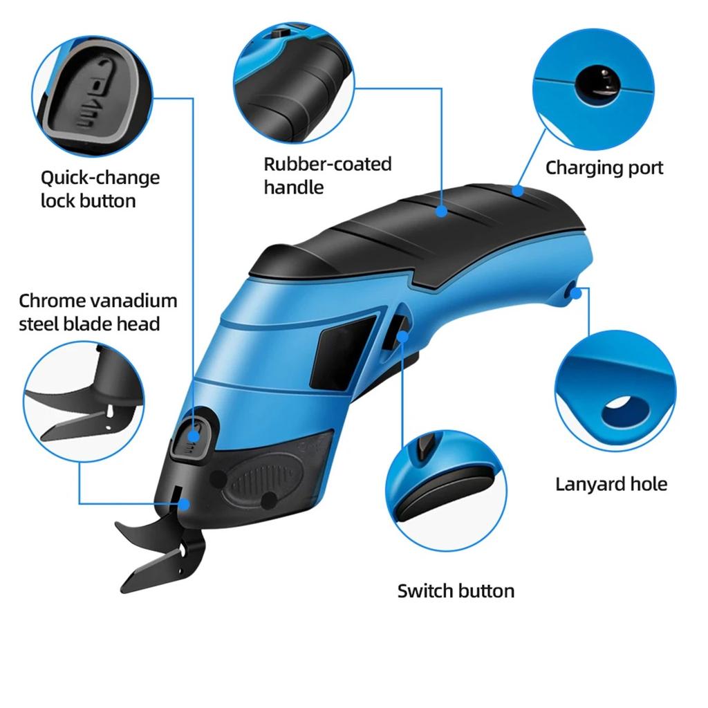 New cordless electric tailoring scissors USB charging Suitable for cutting cotton fabric/leather/cloth and other materials