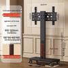 Rotatable TV Stand with Wheels - Vertical & Horizontal Adjustable Display Cart for Live Broadcasts