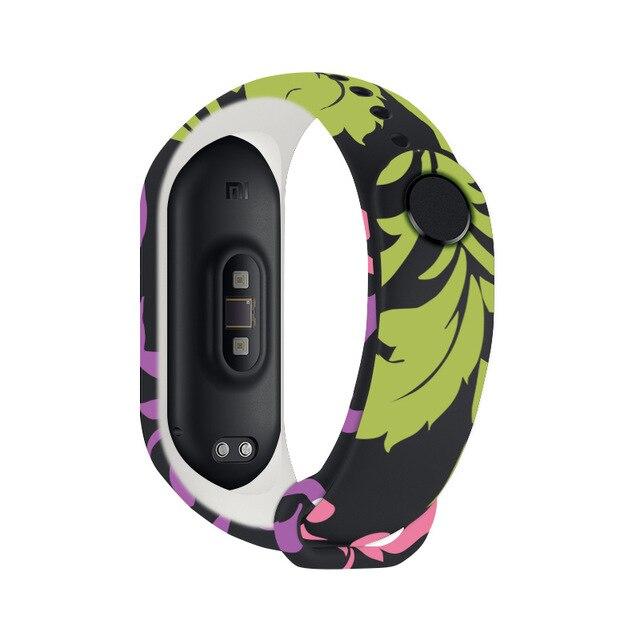 Sport Strap For Xiaomi Mi Band 3 4 5 Silicone Wrist Strap For Mi Band 4 Graffiti Style Bracelet  For Xiaomi Mi Band 6 Accessory