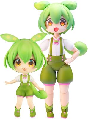 PLUM Zundamon Minifigur gebündelt Gesamthöhe Kunststoffmodellbausatz PP223 Set, ca.. 100 mm, Maßstab 1/12, farbcodiert