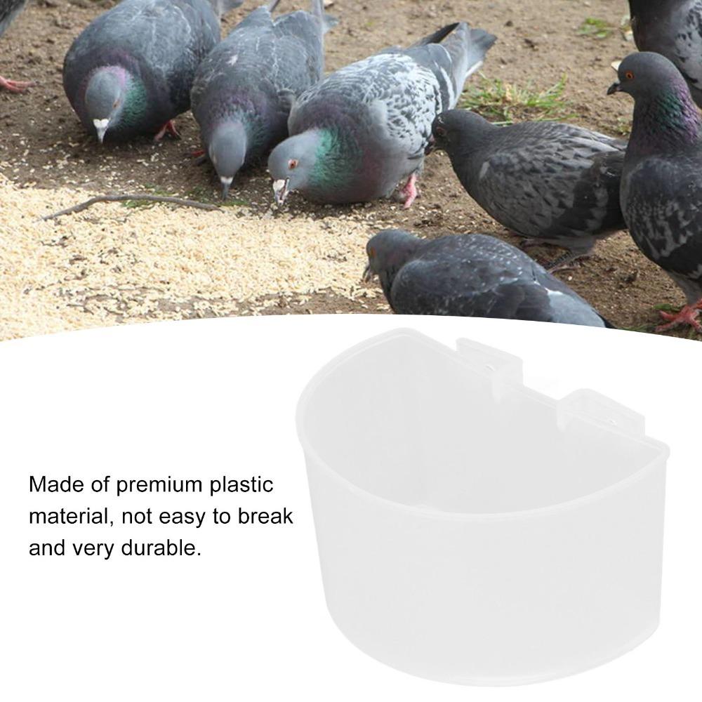 20Pcs Plastic Birdcage Feeder Durable Bird Feeding Cup Easy to Clear Parrot Water Bowl Parrots S
