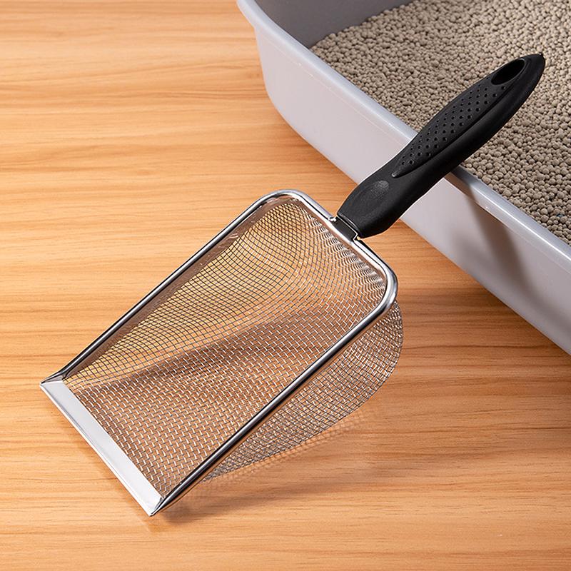 Durable Stainless Steel Litter Scooper - Ergonomic And Easy To Clean For Cats & Dogs, Heavy-Duty & Sleek Design 1Pc