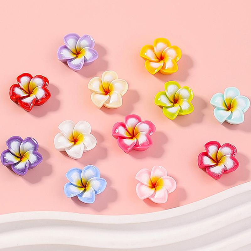 10Pcs Cartoon Simulation Flower Resin Series Jewelry Making Diy Accessories