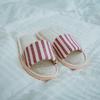 Sosomoso Line Living Room Slippers - Red