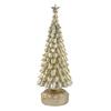 Resin Christmas Tree Figurine Small Tabletop Christmas Tree Decoration with Star Topper