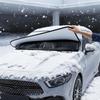 Cubierta de Sombra para Coche Protección en Todas las Situaciones Bloquea Nieve Escarcha Rayos UV Polvo Hojas Cubierta Protectora Antirrobo para Parabrisas Fácil Instalación Escudo para Coche