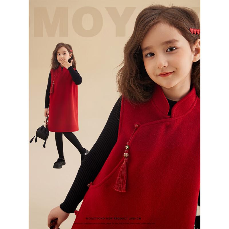 Новое платье-жилет в китайском стиле для девочки, вдохновленное ципао 160